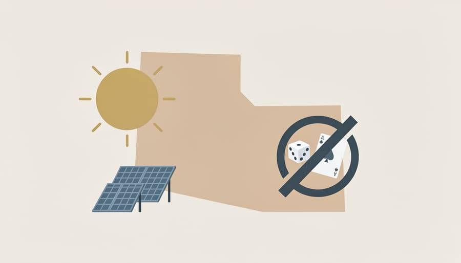 Utah State Capitol building with solar panels on nearby government structure
